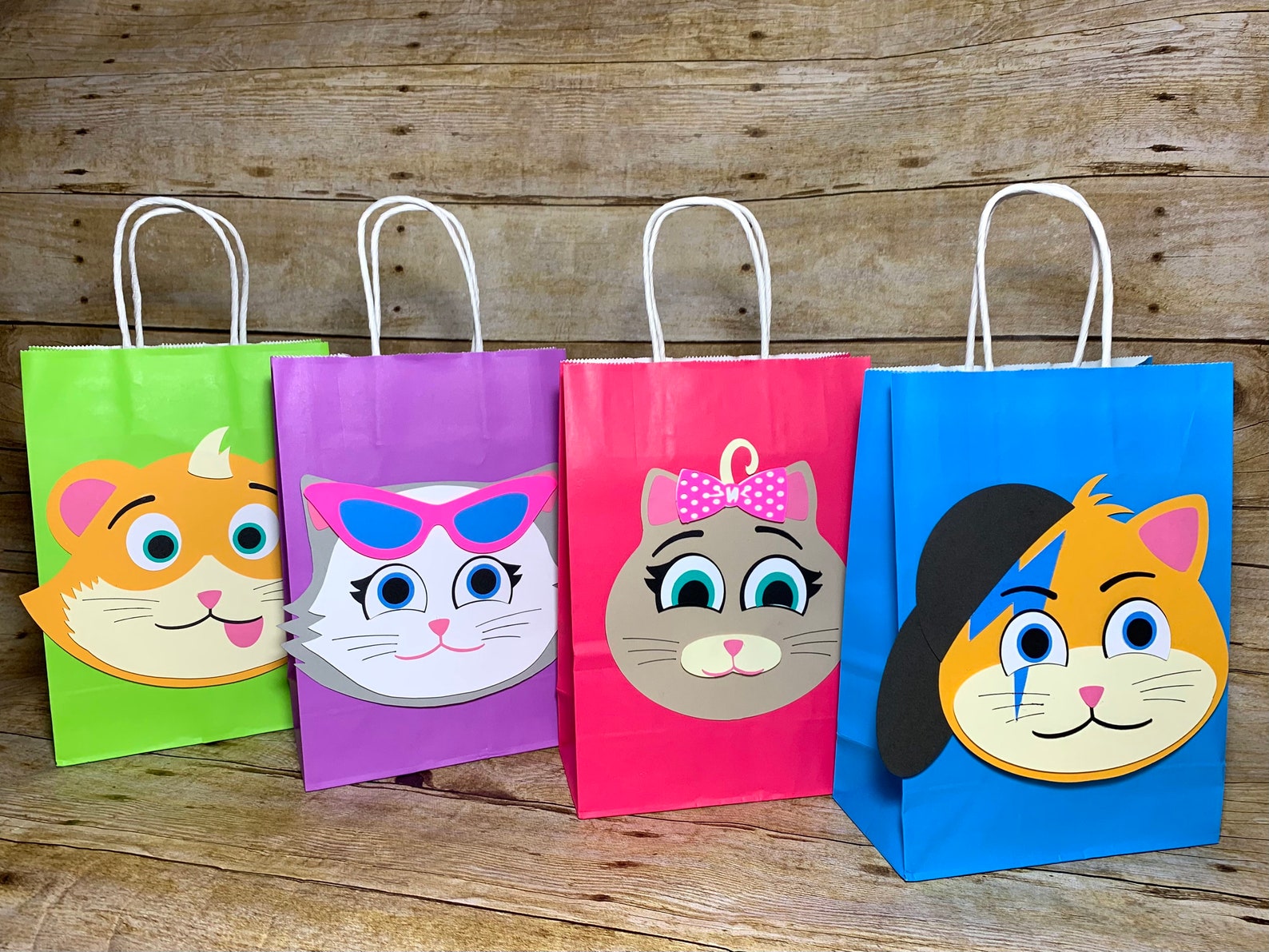 44 cats inspired Treat bags / 44 cats birthday party Etsy
