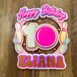 Bowling alley birthday / cake topper