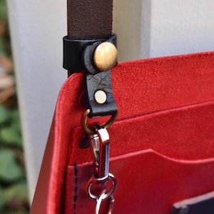 Leather Key holder key strap for Totes Wrap around Charm holder Bag Charm Keys Key clip