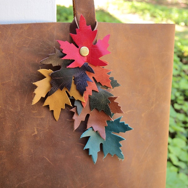 Falling leaves wrap charm tassel Beautiful  handmade