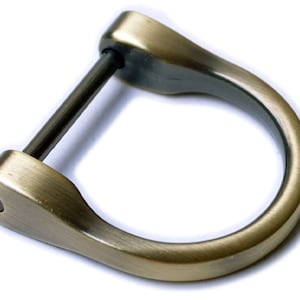 One  Screw in Shackle D-Ring 1 inch Horseshoe Shape  D Ring  Replacement Purse hardware Accessories Keychain Antique Brass Brushed