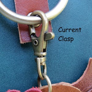 Een leuke leren Highland Cow Bag Charm Swag Schotland Kies je kleuren Flair afbeelding 2