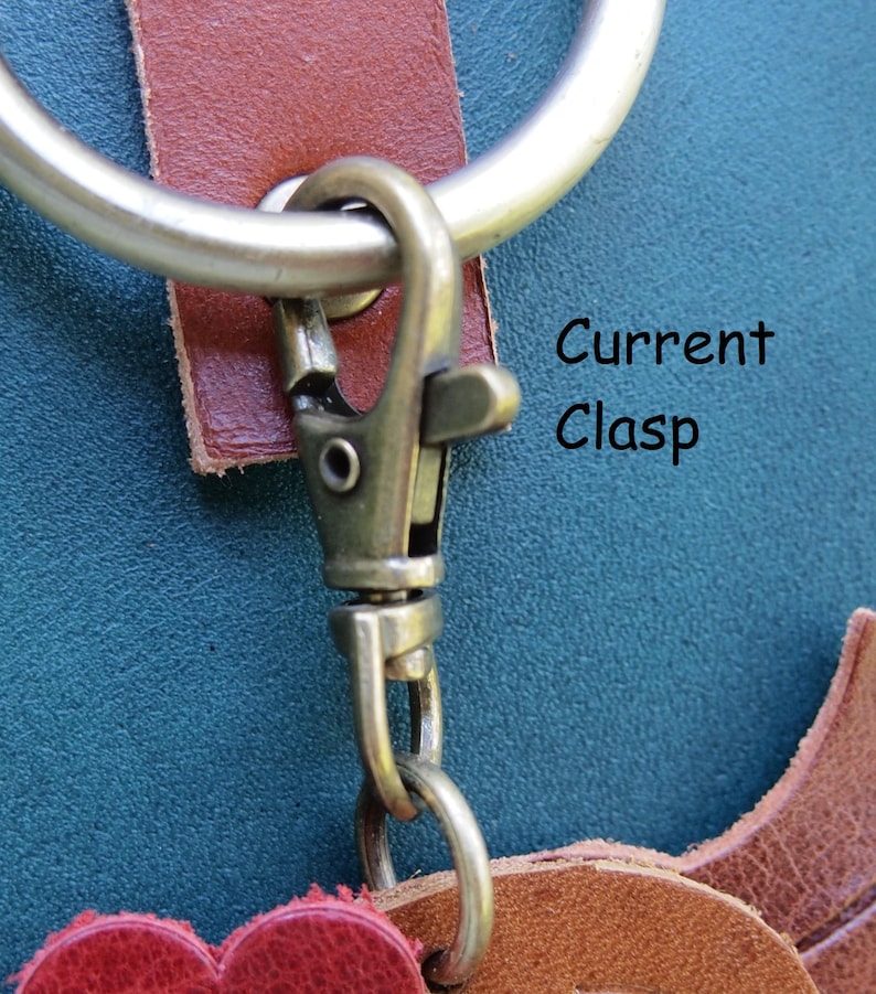 Een leuke leren Highland Cow Bag Charm Swag Schotland Kies je kleuren Flair afbeelding 2
