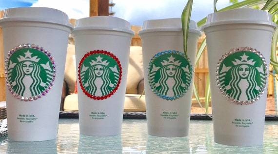 STARBUCKS GRANDE REUSABLE PLASTIC COFFEE CUP TUMBLERS 16OZ. LIMITED  EDITION