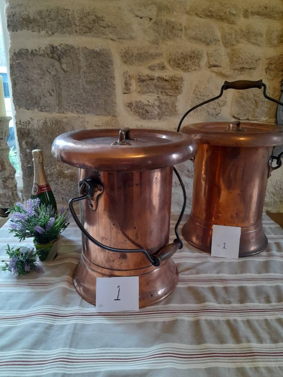 French Old Copper Toilet Copper Portable Toilet Chateau Toilet
