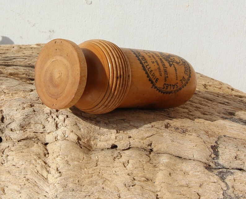 Antique French Wooden smelling salts carrying