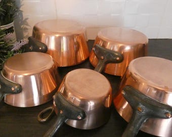 Copper pans Villedieu France French cooking pans Villedieu Kitchen copper