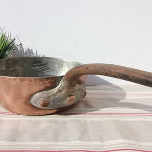 Antique copper professional chef Dehillerin copper pan old copper saucepan