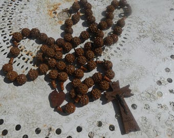 cross roary beads wooden beads cuserfix religious crosses French religious rosary beads