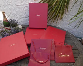 Collection of Cartier boxes / Gift bags