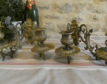 Candle Holders wall candle holders wall lights Candle wall sconces Bronze candle sticks