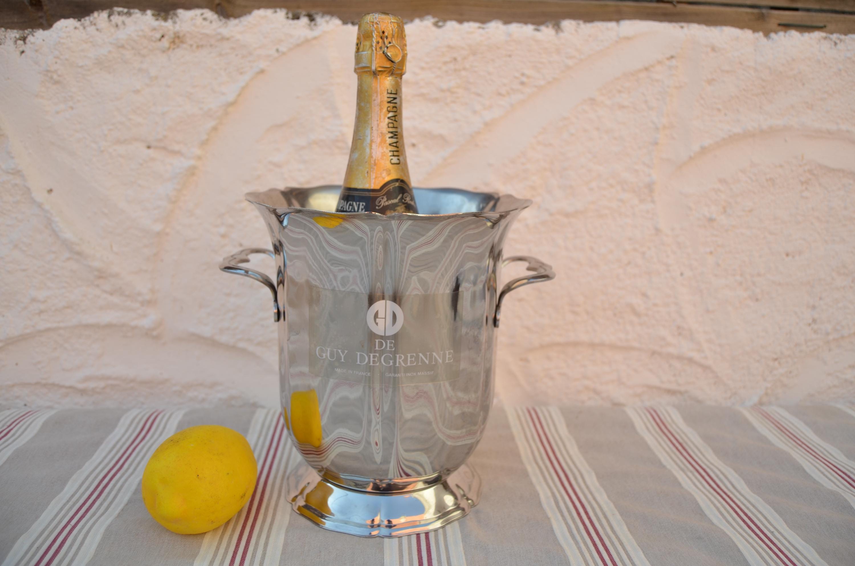 Seau À Champagne Saut À Glace Guy Degrenne Inox 18.8
