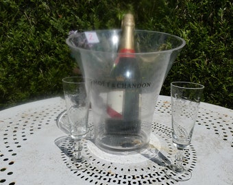 French ice Bucket champagne ice cooler MOET & CHANDON Champagne wine cooler