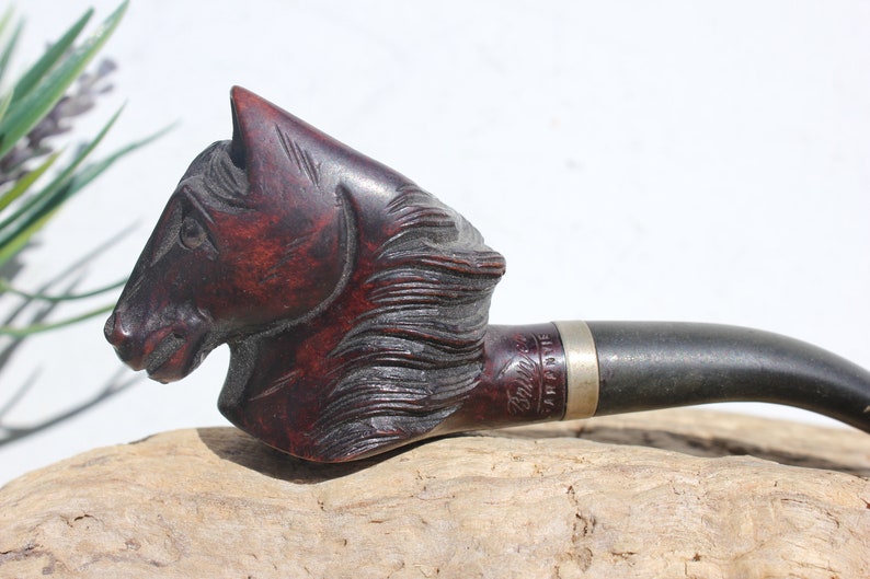 Horse head smoking pipe BRUYERE GARANTIE Etsy