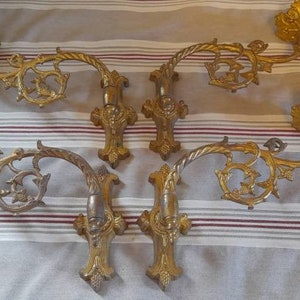 Kerzenhalter Wandkerzenhalter Klappkerzenhalter 4er Set Wandleuchten vergoldetes Metall Leuchten Innenbeleuchtung Innenarchitektur