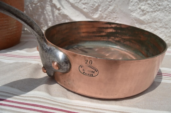 French Copper pan  Grands Magasins du Louvre PARIS