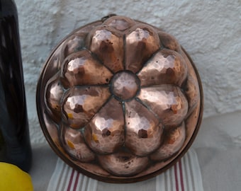 Molde para pastel de cobre francés, gelatina, decoración de cocina de cobre francés, ollas de cobre