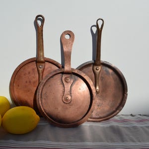 Copper Pan Lids French old copper pan lids antique copper pot lids copper kitchen decoration