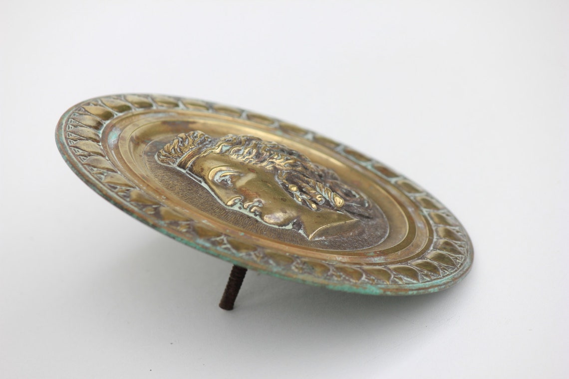 Metal furniture plaque Decorative bronze plate Grecian Etsy