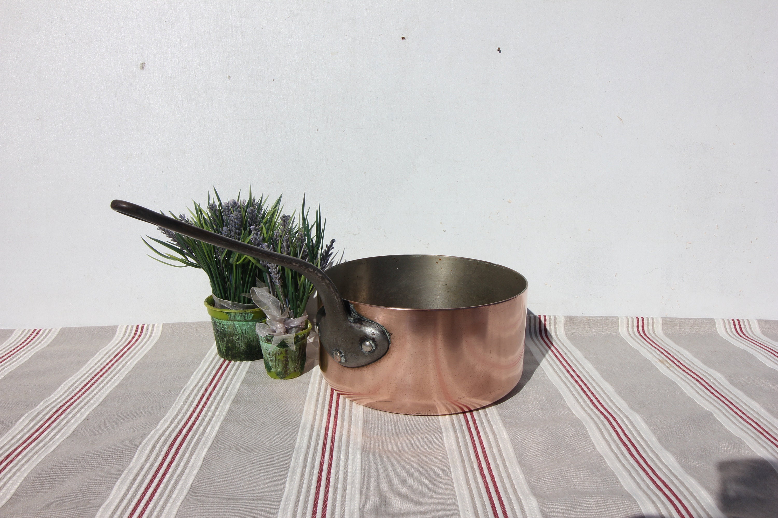 Français Antique 2mm Français Casserole en Cuivre, Pot Cuisine