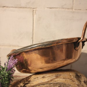 French copper whisking bowl cul de poule antique copper mixing bowl egg whisking