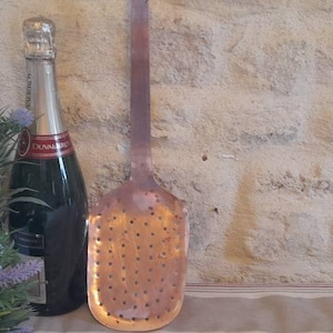 Utensil French copper skimmer Copper kitchen utensils sieve Copper pans heavy copper skimming ladle restaurant quality Copper skimmer
