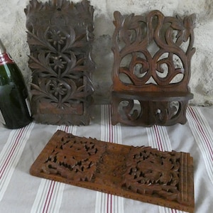 Holzregal Buchregal Briefregal Halter Geschnitztes Holz Frankreich Annecy