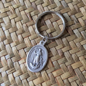 St. Raphael Key Ring Patron Saint of Healing, Doctors, Travelers Religious Key Ring Made In Italy Archangel St. Raphael Catholic Protection