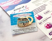 The Priorities Pin - Enamel Pin Drink Coffee. Protect Trans Youth PointOfPride