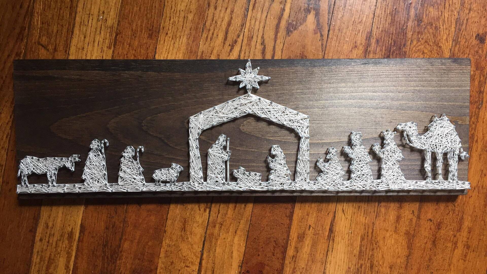Christmas Nativity String Art Unique Nativity Christmas | Etsy