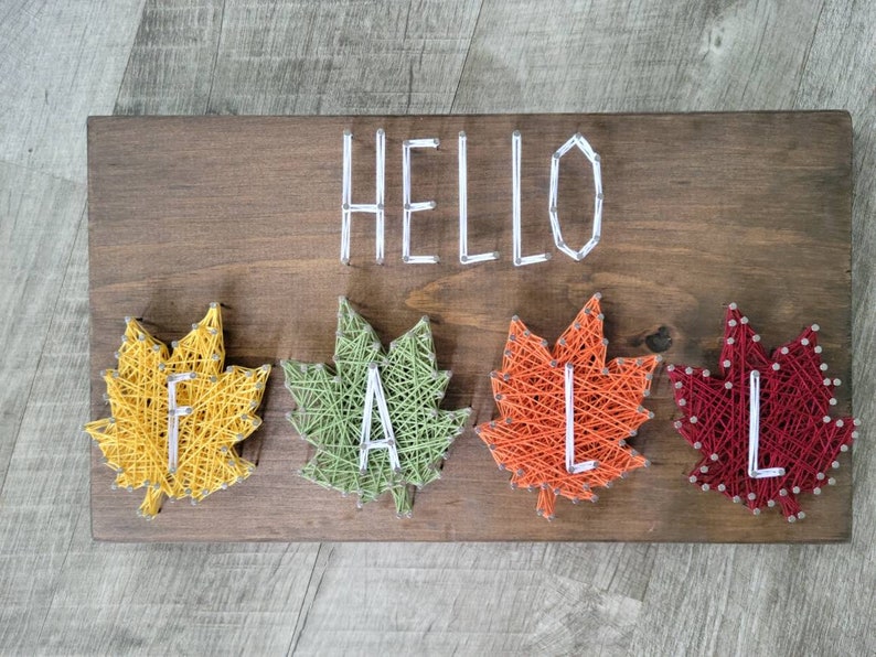 Hello Fall String Art Fall Decor Pumpkin Spice Everything - Etsy