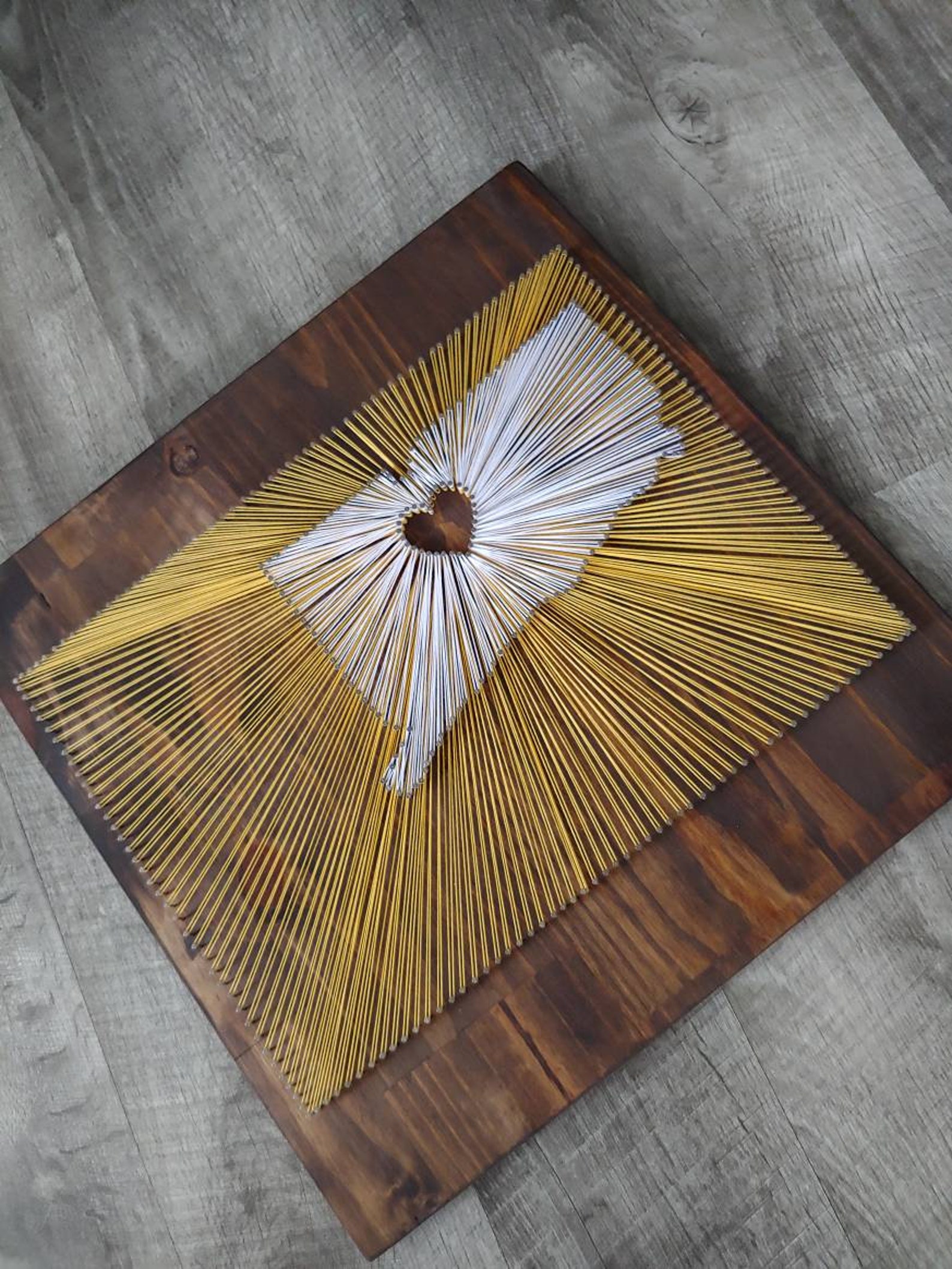 LARGE Two State String Art Nail Art Heart in 2 Places String - Etsy