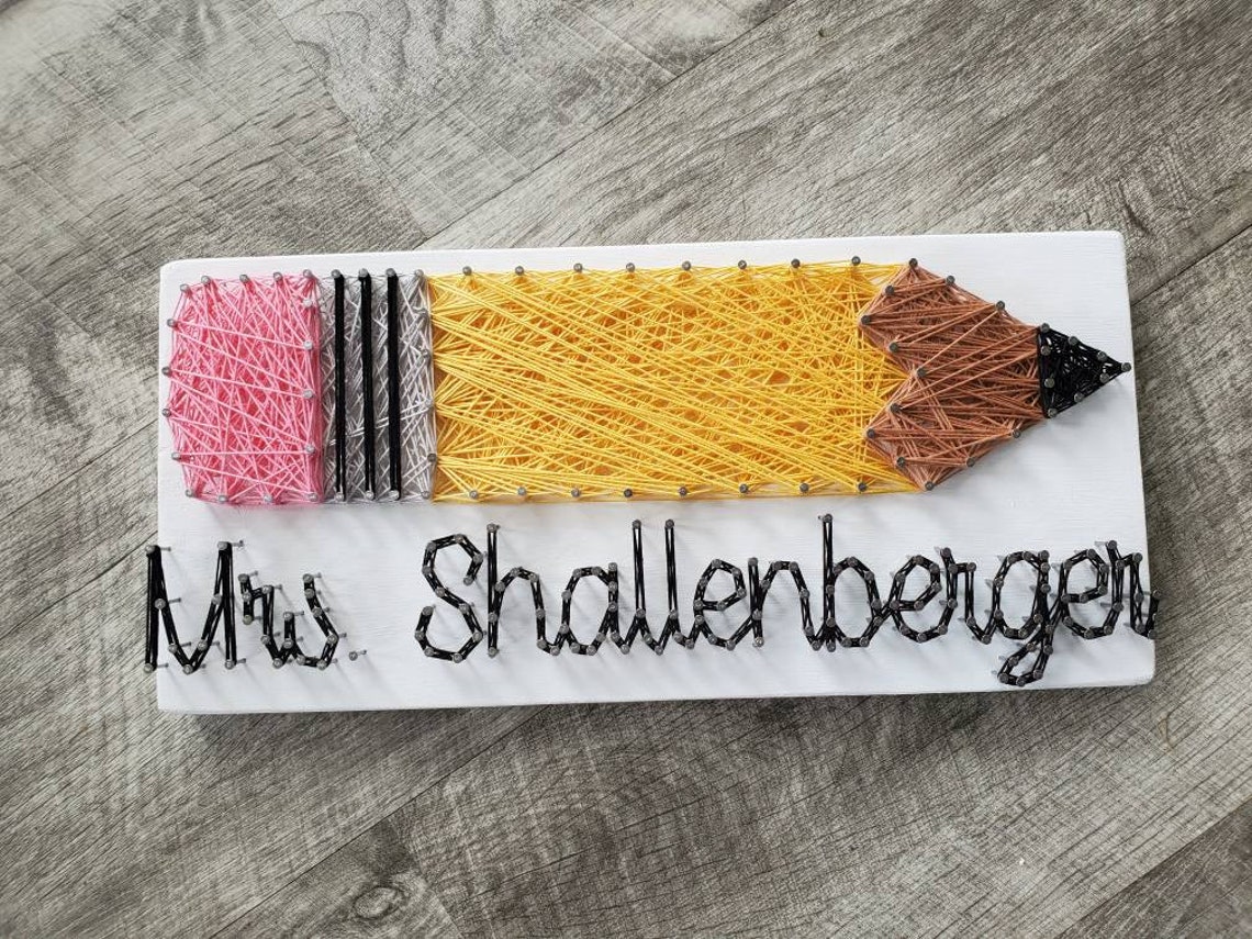Teacher's Gift Custom teacher string art pencil string | Etsy