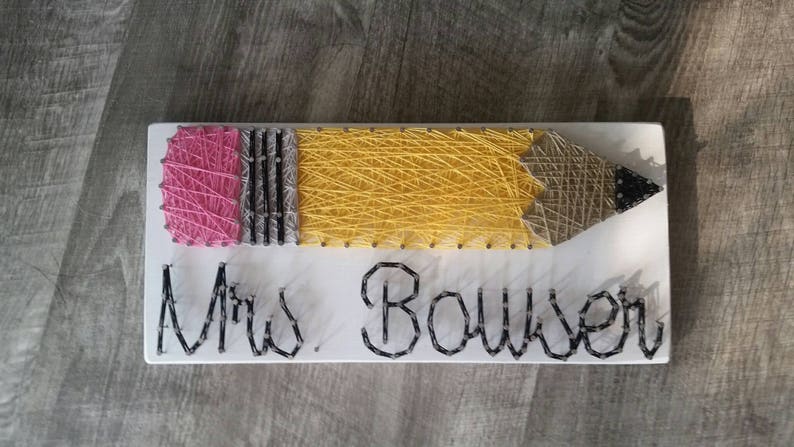 Teacher's Gift Custom Teacher String Art Pencil String | Etsy