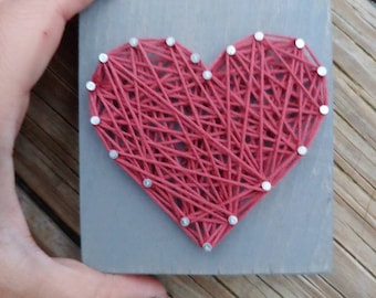 DIY Mini Heart String Art, Heart String Art Kit, Make your own string art, christmas gift, stocking stuffer