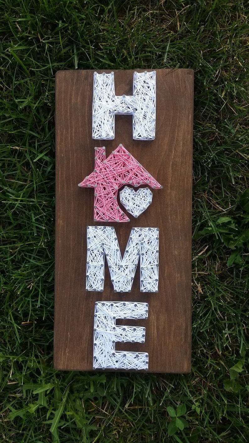 Small Home String Art Home is Where the Heart Is Home Decor Etsy