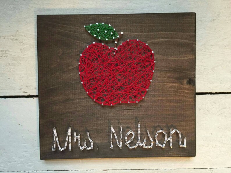 Teacher's Gift Custom Teacher String Art Apple String | Etsy