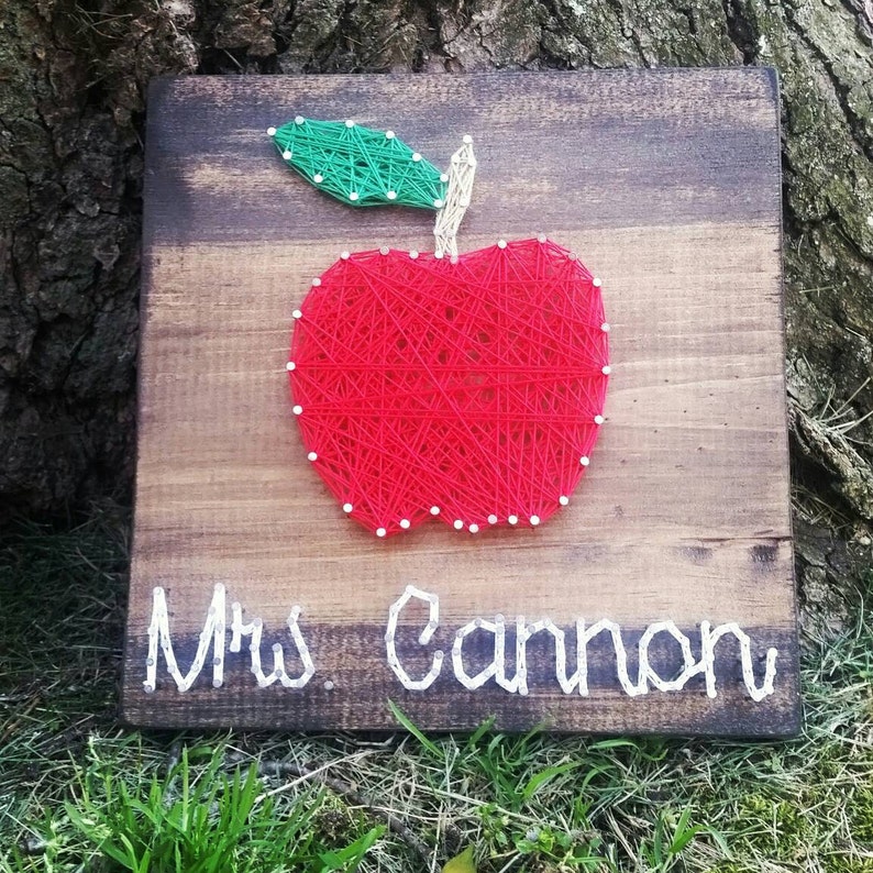 Teacher's Gift Custom Teacher String Art Apple String | Etsy