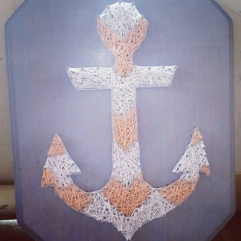 Chevron Anchor Custom String Art Design Beach String Art Etsy