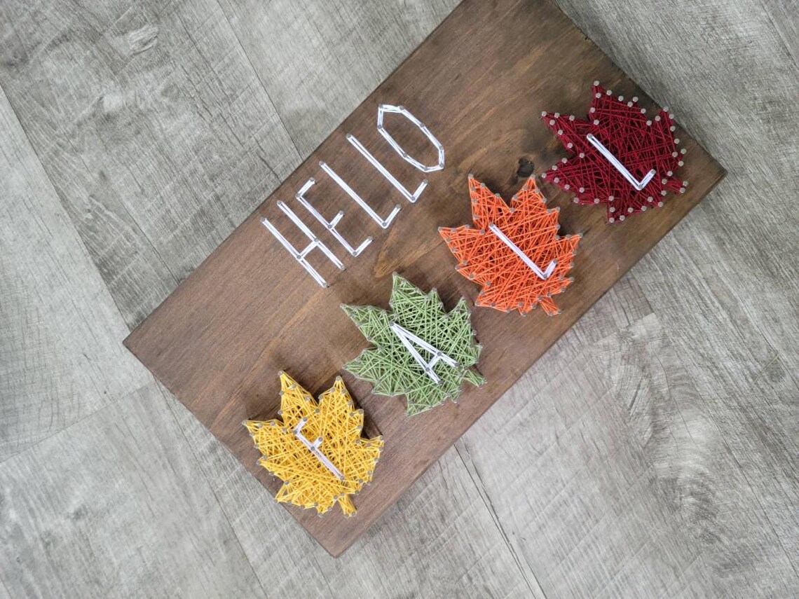 Hello Fall String Art Fall Decor Pumpkin Spice Everything - Etsy