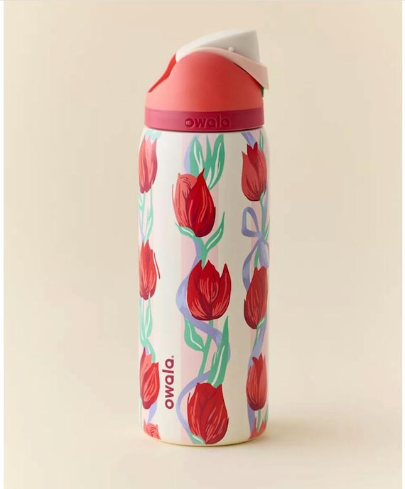 Tulip Bouquet Owala Water Bottle 32 Oz 2025 Collection, Limited