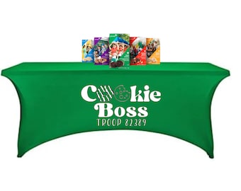 Custom Girl Scout Cookie Booth Tischdecke: Personalisierte Troop Decor