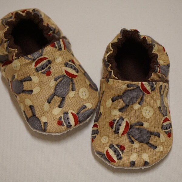 Sock Monkey Cloth Baby Shoes