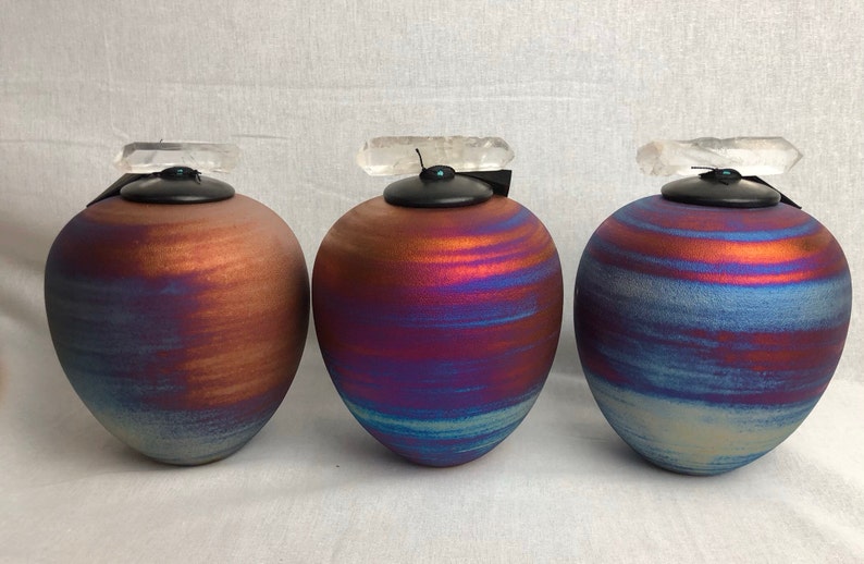 Large Raku Crystal Dream Jars w/ Paper Scroll Quartz Etsy