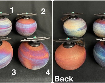 Raku Pottery NEW gift boxed Cats and Moon Dream Jar Raku Pottery NEW gift boxed Cats and Moon Dream Jar