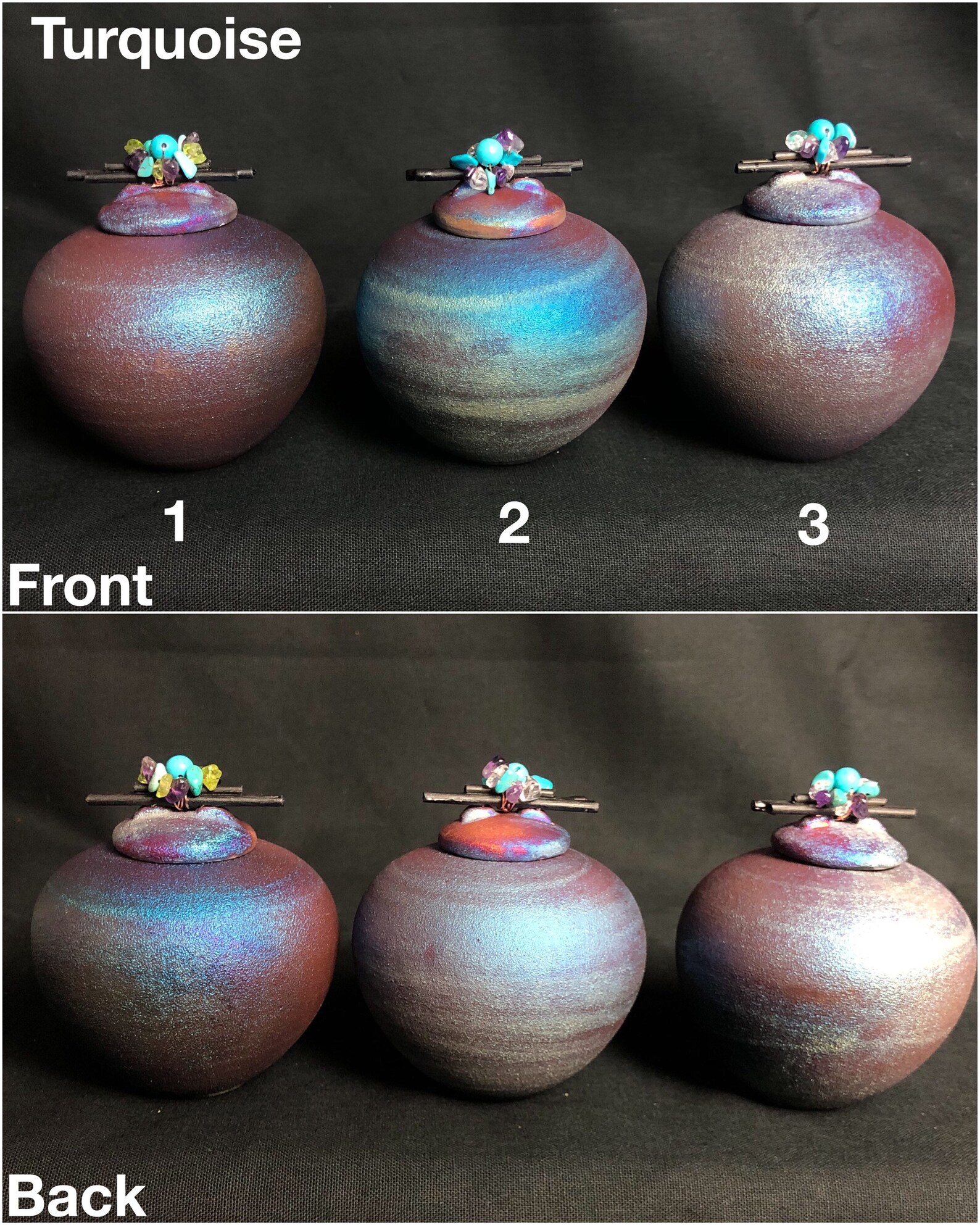 Small Raku Fetish Dream Catcher Jars With Copper Wire Paper Etsy