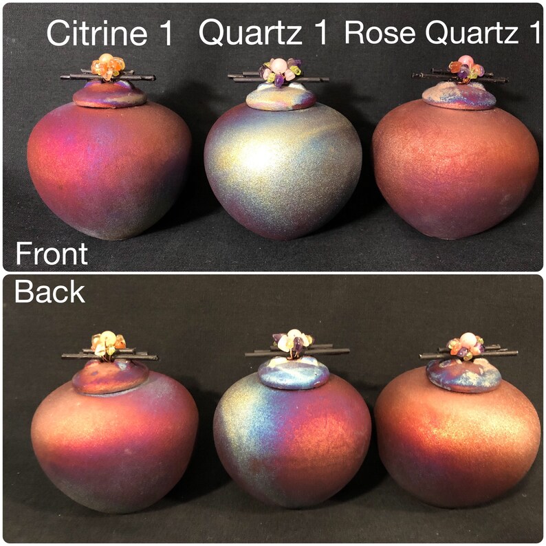 Small Raku Fetish Dream Catcher Jars With Copper Wire Paper Etsy