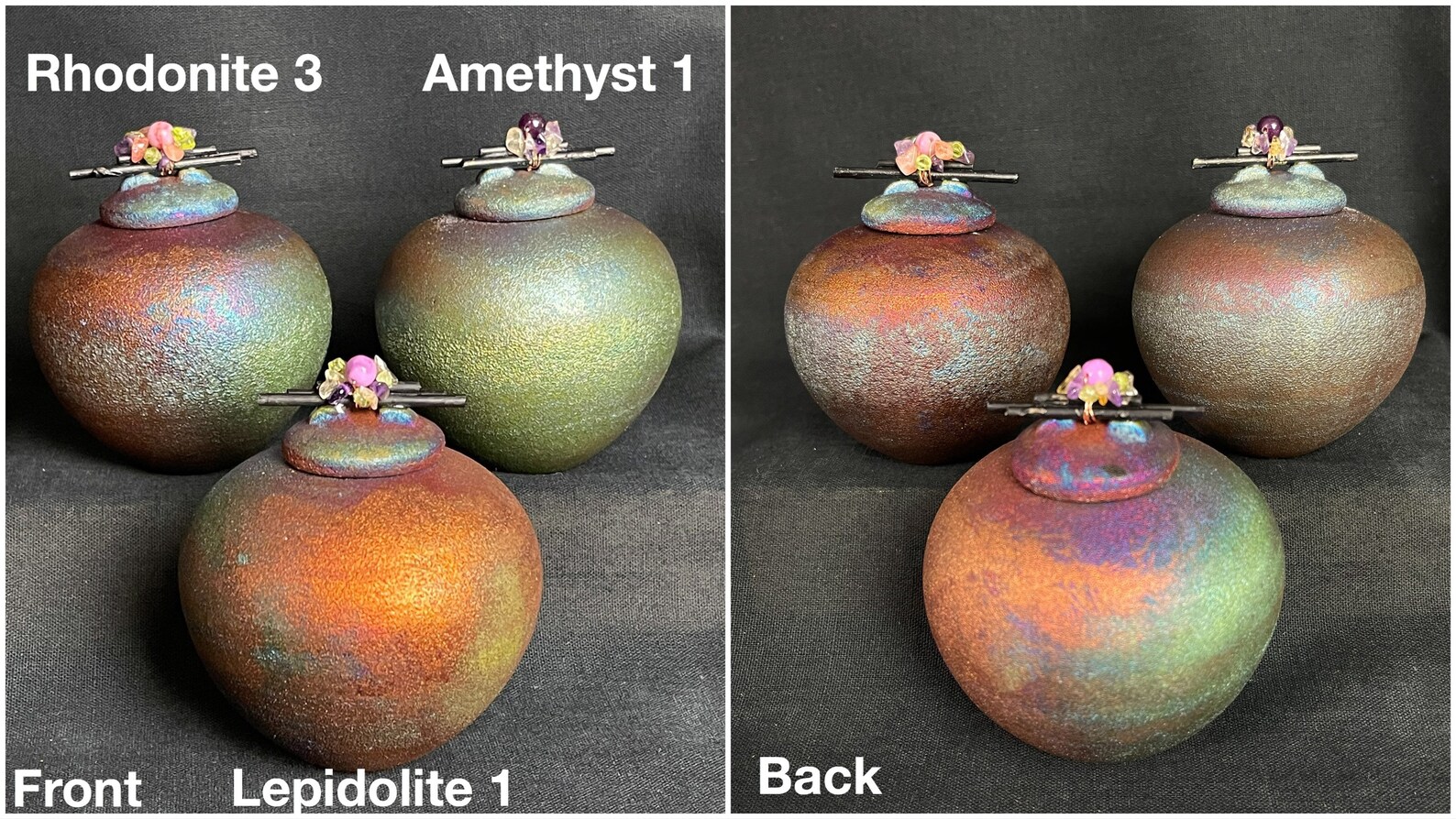 Small Raku Fetish Dream Catcher Jars With Copper Wire Paper Etsy