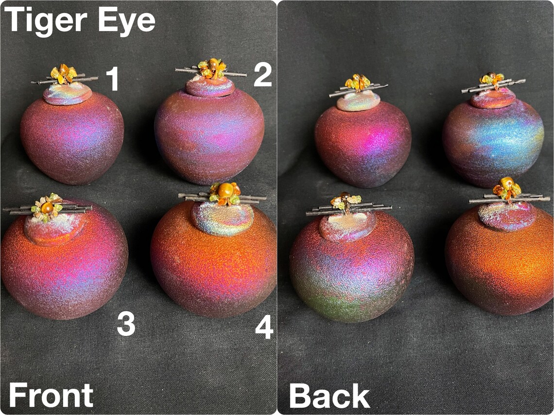 Small Raku Fetish Dream Catcher Jars With Copper Wire Paper Etsy