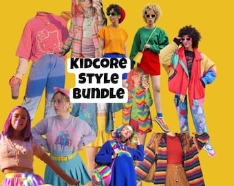 Kidcore Style Bundle, Secondhand Clothing Mystery Bundle, Personal Stylist Personalized Thrifted Clothing Bundle, Nostalgic Quirky Dresses